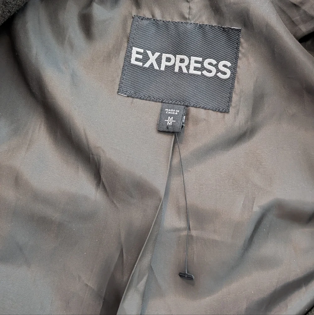Express Olive Green Double-Breasted Woman's Sz M